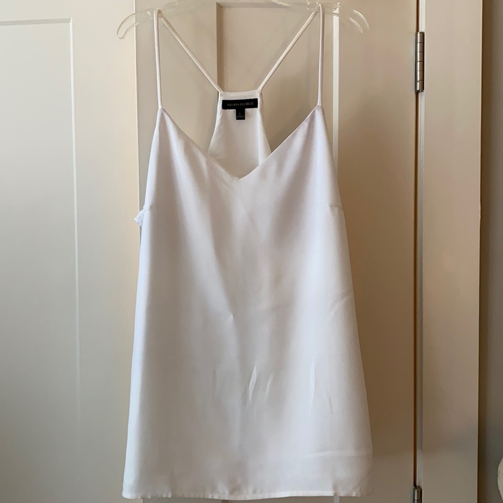 White Strappy Tank Top Blouse